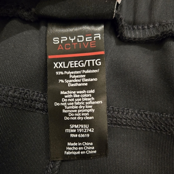 NEW Spyder Active Mens Black Athletic Pants Size XXL - Picture 15 of 15